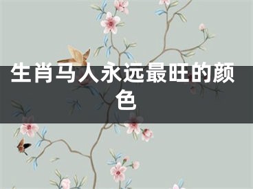 生肖马人永远最旺的颜色