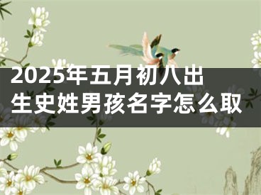 2025年五月初八出生史姓男孩名字怎么取