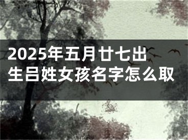 2025年五月廿七出生吕姓女孩名字怎么取