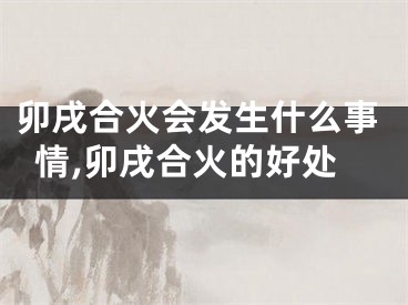 卯戌合火会发生什么事情,卯戌合火的好处
