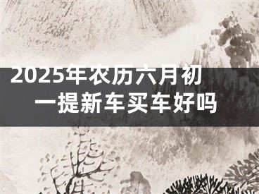 2025年农历六月初一提新车买车好吗