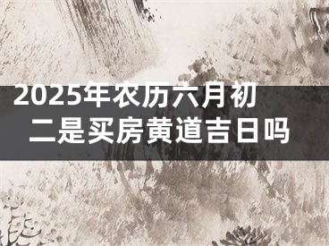 2025年农历六月初二是买房黄道吉日吗
