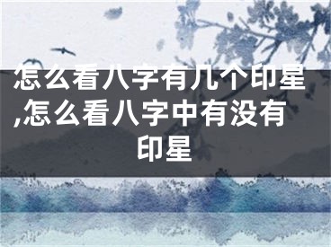 怎么看八字有几个印星,怎么看八字中有没有印星