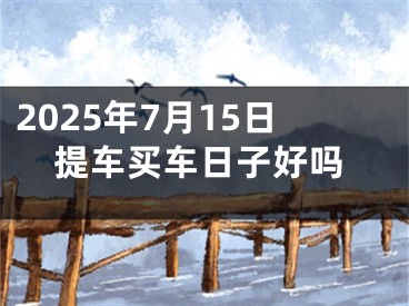 2025年7月15日提车买车日子好吗