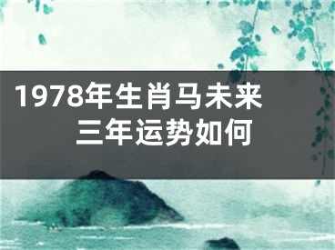 1978年生肖马未来三年运势如何