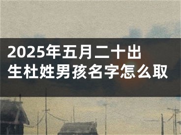 2025年五月二十出生杜姓男孩名字怎么取