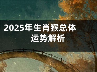 2025年生肖猴总体运势解析
