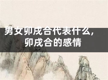 男女卯戌合代表什么,卯戌合的感情