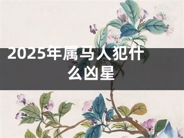 2025年属马人犯什么凶星