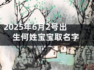 2025年6月2号出生何姓宝宝取名字