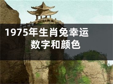 1975年生肖兔幸运数字和颜色