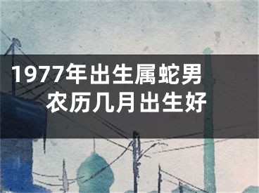 1977年出生属蛇男农历几月出生好