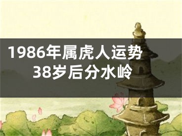 1986年属虎人运势38岁后分水岭