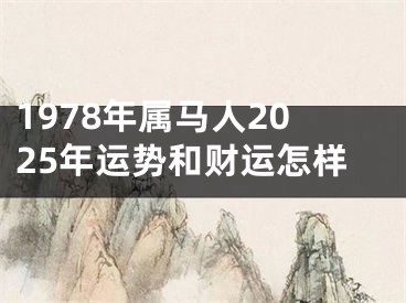1978年属马人2025年运势和财运怎样