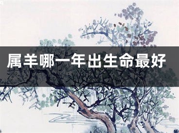属羊哪一年出生命最好
