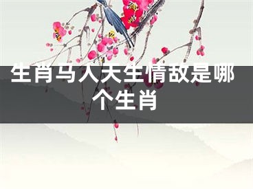 生肖马人天生情敌是哪个生肖