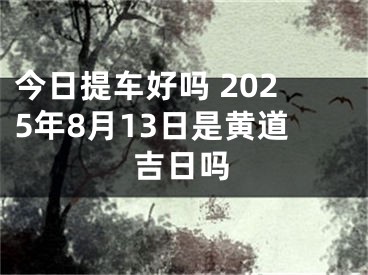今日提车好吗 2025年8月13日是黄道吉日吗