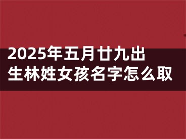 2025年五月廿九出生林姓女孩名字怎么取