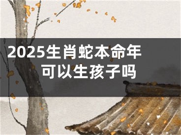 2025生肖蛇本命年可以生孩子吗