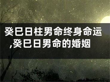 癸巳日柱男命终身命运,癸巳日男命的婚姻