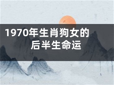 1970年生肖狗女的后半生命运