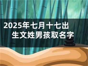 2025年七月十七出生文姓男孩取名字