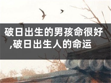 破日出生的男孩命很好,破日出生人的命运