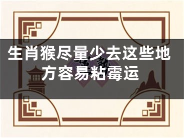 生肖猴尽量少去这些地方容易粘霉运