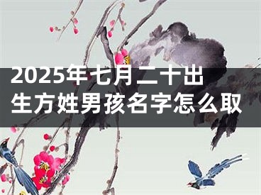 2025年七月二十出生方姓男孩名字怎么取