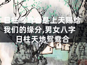 日柱鸳鸯合是上天赐给我们的缘分,男女八字日柱天地鸳鸯合