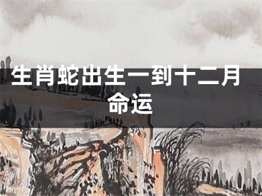 生肖蛇出生一到十二月命运