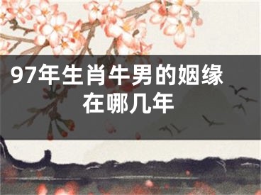 97年生肖牛男的姻缘在哪几年
