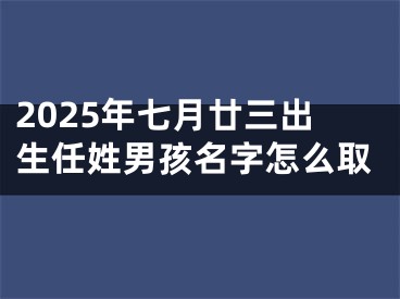 2025年七月廿三出生任姓男孩名字怎么取