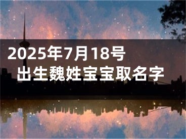 2025年7月18号出生魏姓宝宝取名字