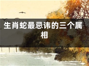 生肖蛇最忌讳的三个属相