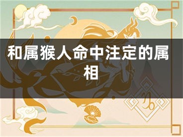 和属猴人命中注定的属相
