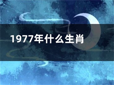 1977年什么生肖