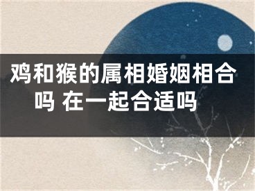鸡和猴的属相婚姻相合吗 在一起合适吗