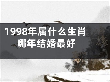 1998年属什么生肖 哪年结婚最好 