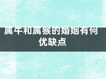 属牛和属猴的婚姻有何优缺点