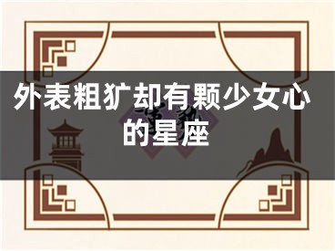 外表粗犷却有颗少女心的星座