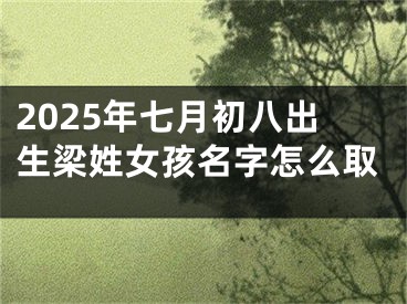 2025年七月初八出生梁姓女孩名字怎么取