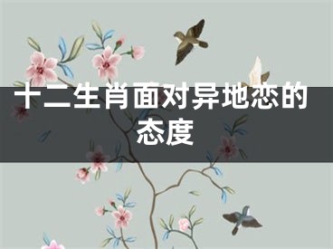十二生肖面对异地恋的态度