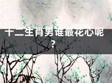 十二生肖男谁最花心呢?
