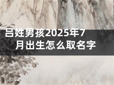 吕姓男孩2025年7月出生怎么取名字