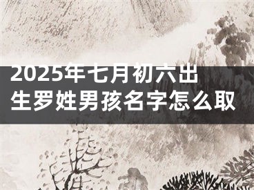 2025年七月初六出生罗姓男孩名字怎么取
