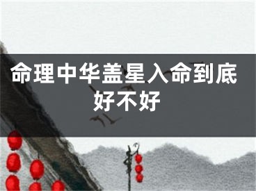 命理中华盖星入命到底好不好