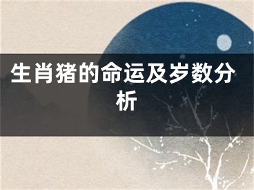 生肖猪的命运及岁数分析