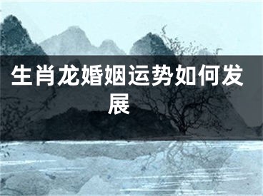 生肖龙婚姻运势如何发展 