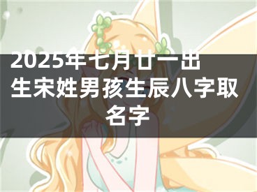 2025年七月廿一出生宋姓男孩生辰八字取名字